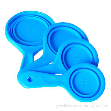 Silicone collapsible measuring cups, 4pcs, 100% food grade